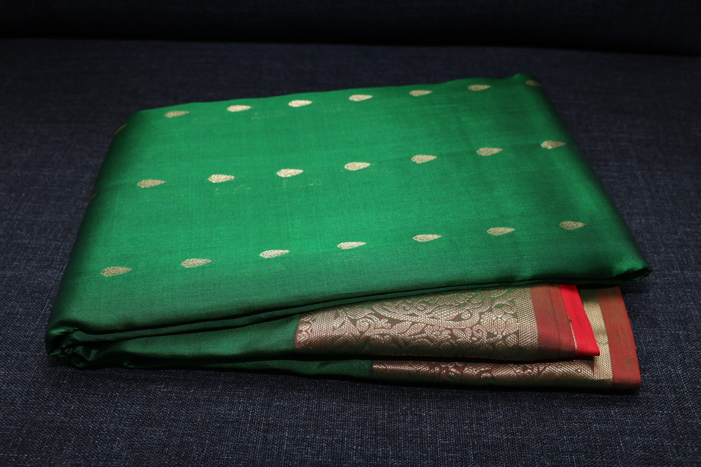 Green Linen Saree
